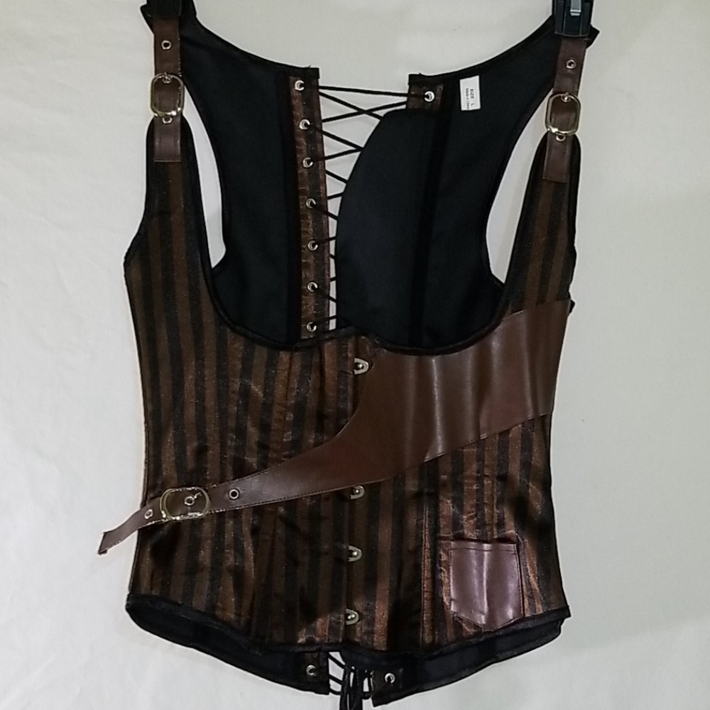 Steampunk Underbust Adjustable Boned Corset